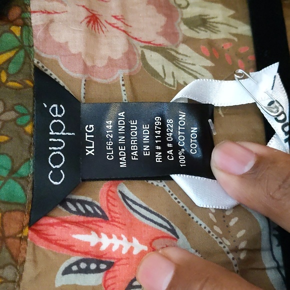 Maison Coupe| NWT Floral Long Sleeve Cotton Shirt With Front Pockets - Picture 7 of 14